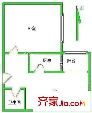 马甸经典家园 1室 户型图