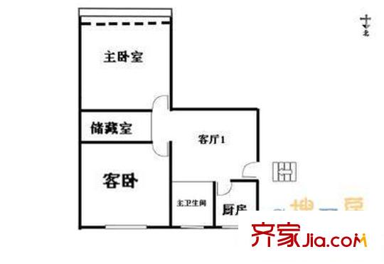 惠新北里户型图户型图 3室1厅1卫1厨
