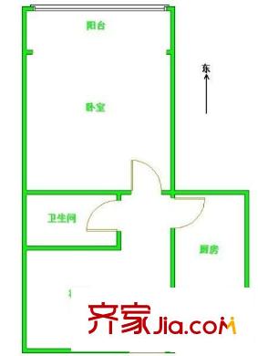 万寿路西街11号院户型图1室 户型图 1室1厅1卫1厨