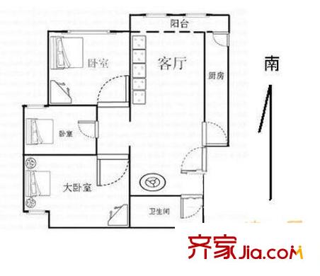 安德路小区 3室 户型图