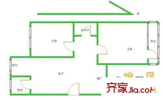 安德路小区 2室 户型图