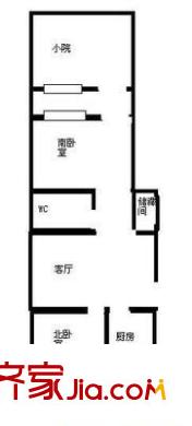 骚子营 2室 户型图