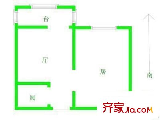 红庙西里 1室 户型图