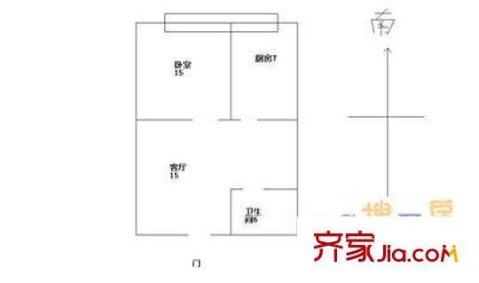 增光路21号院户型图户型图 2室1厅1卫1厨