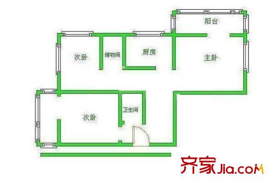 北三环中路12号院 3室 户型图