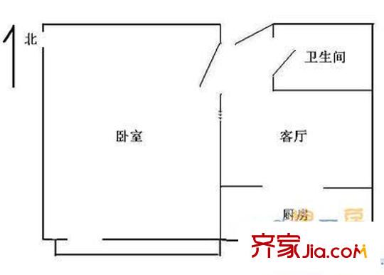 惠新北里户型图户型图 1室1厅1卫1厨