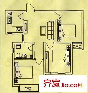 檀州家园 3室 户型图