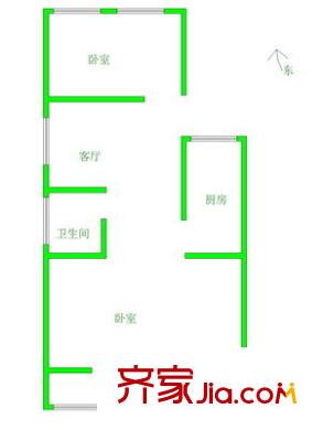 北洼路25号院户型图户型图 2室1厅1卫1厨