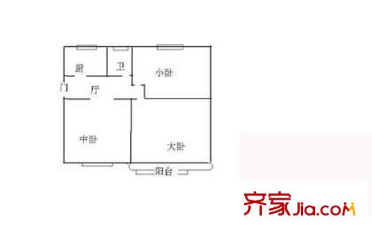 万寿路西街11号院户型图户型图 3室1厅1卫1厨