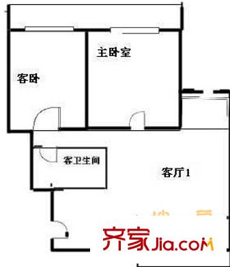 安德路小区 2室 户型图