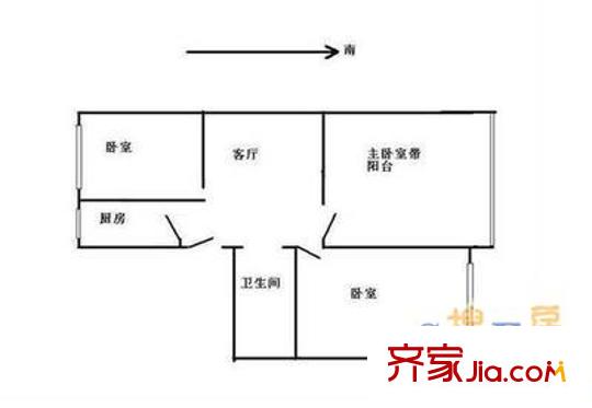 骚子营 3室 户型图