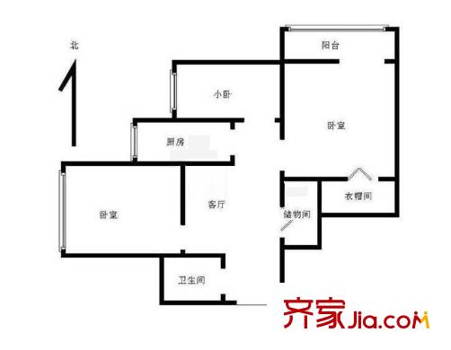 西单宿舍户型图户型图 3室1厅1卫1厨