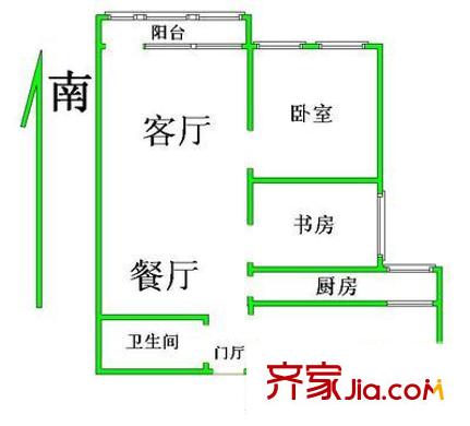 万寿路西街9号院 3室 户型图