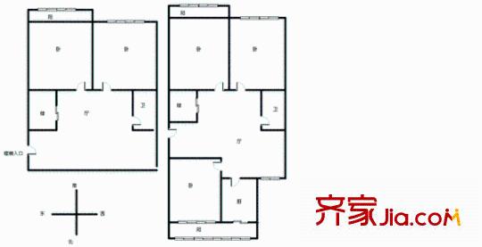 万寿路西街9号院 4室 户型图
