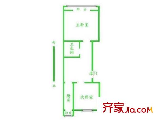 小南庄 2室 户型图