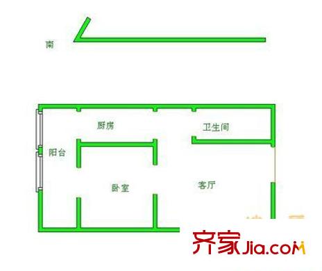 皓月苑户型图户型图 1室1厅1卫1厨