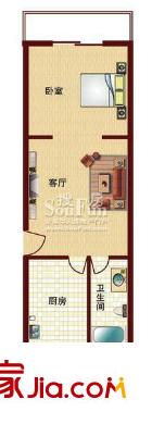 兴谷家园户型图1室1厅1卫76.87平米 1室1厅1卫1厨