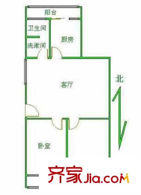 馬連道西里戶型圖戶型圖 2室1廳1衛(wèi)1廚