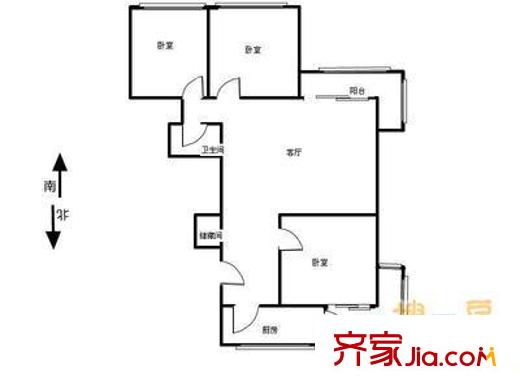 東南園小區(qū)戶型圖戶型圖 3室1廳1衛(wèi)1廚
