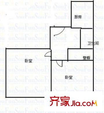 北三环中路12号院 2室 户型图