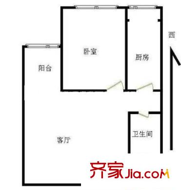 成铭大厦户型图户型图 1室1厅1卫1厨