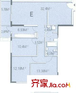 成铭大厦 4室 户型图