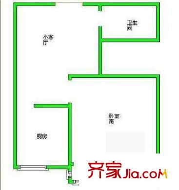 莲花池东路9号院户型图户型图 1室1厅1卫1厨