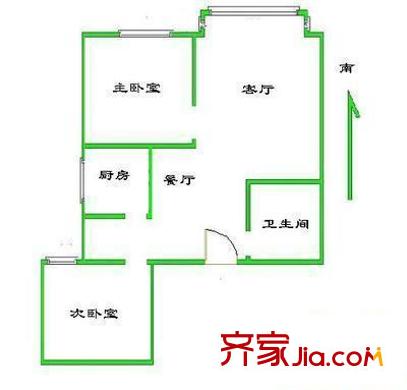 佳慧雅園戶型圖戶型圖 2室2廳1衛(wèi)1廚