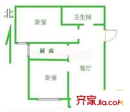佳慧雅園戶型圖戶型圖 2室1廳1衛(wèi)1廚