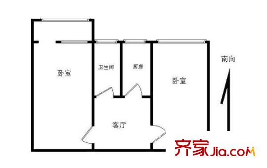 小南庄 2室 户型图