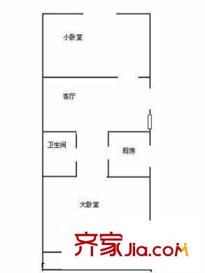 馬連道西里戶型圖戶型圖 2室1廳1衛(wèi)1廚