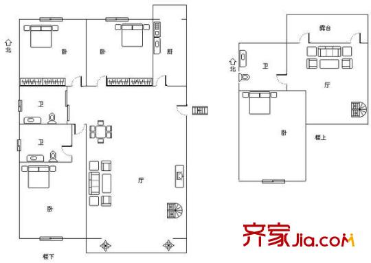 燕语华庭 4室 户型图