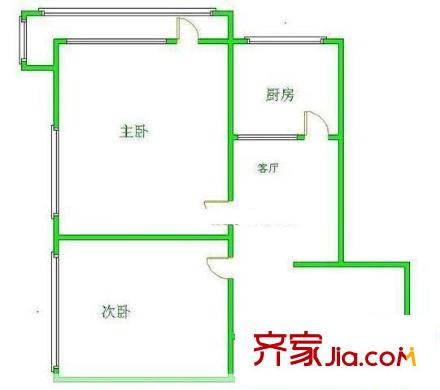 劲松九区户型图户型图 2室1厅1卫1厨