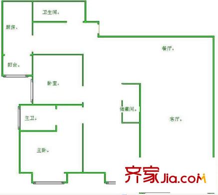 密东广场 3室 户型图