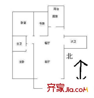 密东广场 3室 户型图