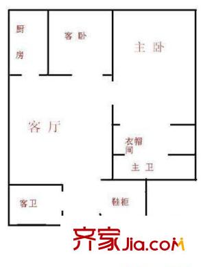 佳慧雅園戶型圖戶型圖 2室1廳2衛(wèi)1廚