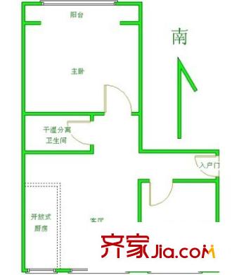 佳慧雅園戶型圖戶型圖 2室1廳1衛(wèi)1廚
