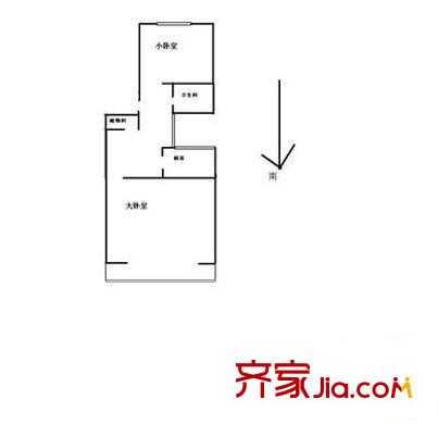 甜水园西里 2室 户型图