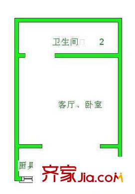 燕语华庭 1室 户型图
