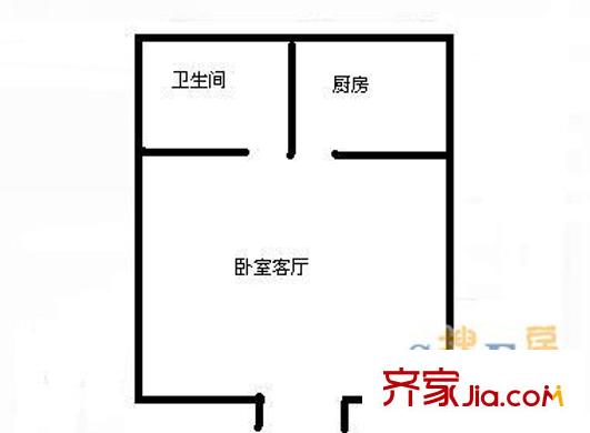 燕语华庭 1室 户型图