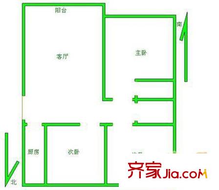 軍博小區(qū)戶型圖戶型圖 3室1廳1衛(wèi)1廚