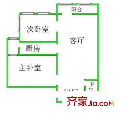 軍博小區(qū)戶型圖戶型圖 2室1廳1衛(wèi)1廚