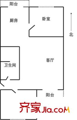 黄辛庄小区户型图户型图 2室1厅1卫1厨