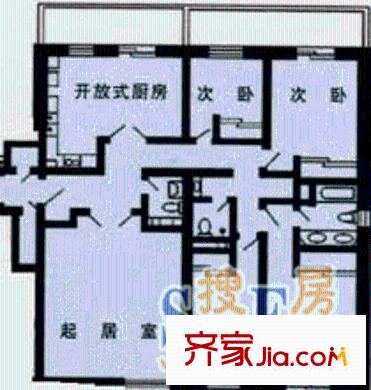 联宝公寓户型图户型图 4室1厅3卫1厨