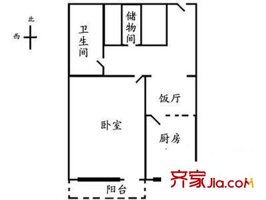 劲松九区户型图户型图 1室1厅1卫1厨