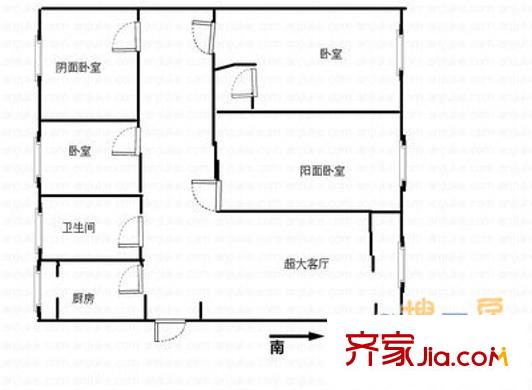 密东广场 4室 户型图