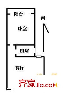 景泰西里户型图户型图 1室1厅1卫1厨