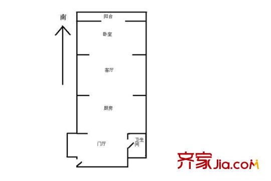 福州館前街 1室 戶型圖