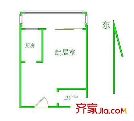 福州館前街 1室 戶型圖