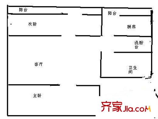 福州館前街 2室 戶型圖